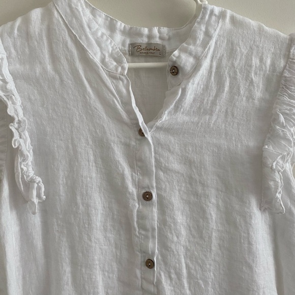 RUFFLE LINEN TOP - Picture 3 of 4